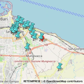 Mappa Via Arturo Toscanini, 70126 Bari BA, Italia (2.608)