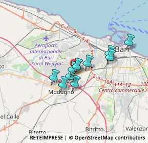 Mappa Via Murari, 70026 Modugno BA, Italia (2.40273)