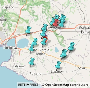 Mappa Contrada Curezze, 74021 Carosino TA, Italia (7.2775)