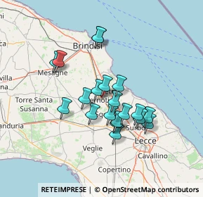 Mappa Via Umbria, 72027 San Pietro Vernotico BR, Italia (12.084)