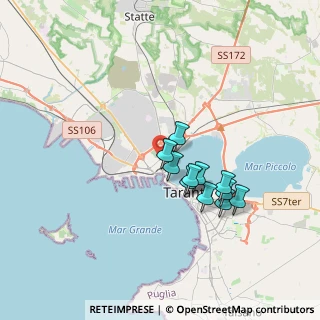 Mappa Via Nicolô Machiavelli, 74123 Taranto TA, Italia (3.06273)