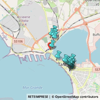 Mappa Via Porto Mercantile, 74123 Taranto TA, Italia (1.82667)