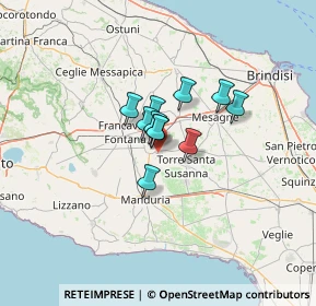 Mappa Vico Torre S. Susanna, 72024 Oria BR, Italia (7.44182)
