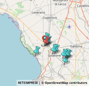 Mappa Via Abruzzo, 73048 Nardò LE, Italia (5.21333)