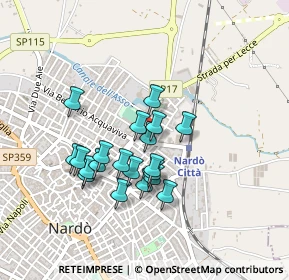 Mappa Via Pastrengo, 73048 Nardò LE, Italia (0.3885)