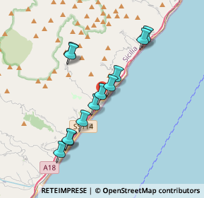 Mappa SS114, 98021 Alì Terme ME, Italia (3.6825)