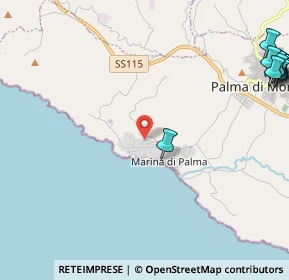 Mappa Via Eolie, 92020 Palma di Montechiaro AG, Italia (4.01333)