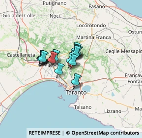 Mappa Via Francesco Manelli, 74010 Statte TA, Italia (8.652)