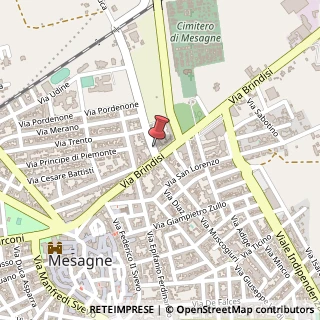 Mappa Via Damiano Chiesa, 8, 72023 Mesagne, Brindisi (Puglia)