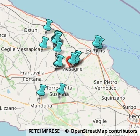 Mappa Via Caravaggio, 72023 Mesagne BR, Italia (10.51895)