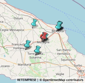 Mappa Via Tito Speri, 72023 Mesagne BR, Italia (10.36933)