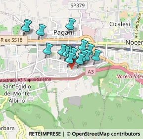 Mappa Via Giuseppe Garibaldi, 84016 Pagani SA, Italia (0.62235)