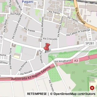 Mappa piazza bernardo d'arezzo, 11, 84016 Pagani, Salerno (Campania)