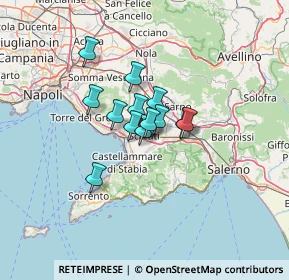 Mappa A3 Napoli - Reggio Calabria, 84018 Scafati SA, Italia (8.25385)