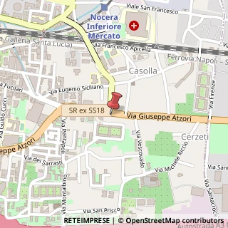 Mappa Via Giuseppe Atzori, 81, 84014 Nocera Inferiore, Salerno (Campania)