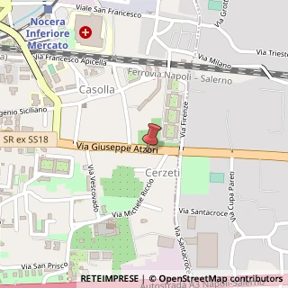 Mappa Via Giuseppe Atzori, 13, 84014 Nocera Inferiore, Salerno (Campania)