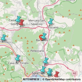 Mappa Via Giuseppe Verdi, 84081 Baronissi SA, Italia (6.53455)
