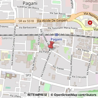 Mappa Piazza Martiri d'Ungheria, 2, 84016 Pagani, Salerno (Campania)
