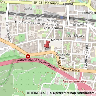 Mappa Via Giuseppe Atzori, 202, 84014 Nocera Inferiore, Salerno (Campania)