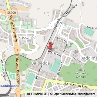 Mappa Via Baldedda, 17, 07100 Sassari, Sassari (Sardegna)