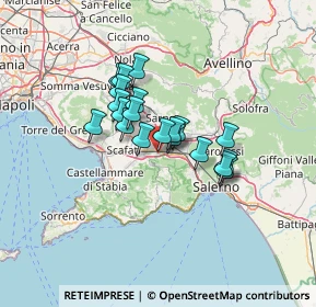 Mappa Via Guglielmo Marconi, 84016 Pagani SA, Italia (9.8525)