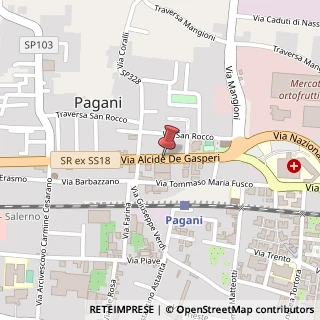 Mappa Via Alcide De Gasperi, 46, 84016 Pagani, Salerno (Campania)