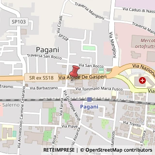 Mappa Via Alcide de Gasperi, 145, 84016 Pagani, Salerno (Campania)