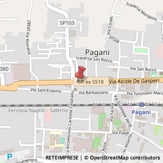Mappa Via Alcide De Gasperi, 176, 84016 Pagani SA, Italia, 84016 Pagani, Salerno (Campania)