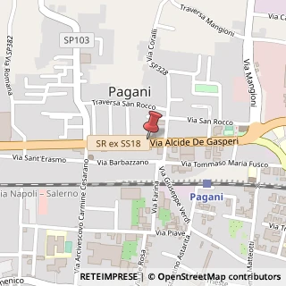 Mappa Via Alcide de Gasperi, 84016 Pagani SA, Italia, 84016 Pagani, Salerno (Campania)