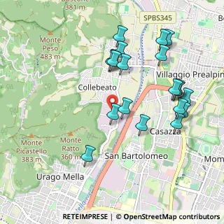 Mappa Via Alcide de Gasperi, 25060 Collebeato BS, Italia (1.0225)