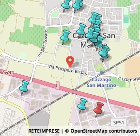 Mappa Via Stradoncino, 25046 Cazzago San Martino BS, Italia (0.5575)