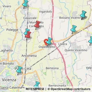 Mappa Via Beatrice Bonacossi, 36100 Vicenza VI, Italia (3.00182)