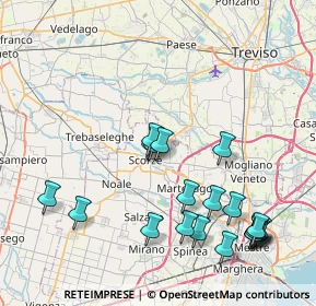 Mappa Via Tito Speri, 30037 Scorzè VE, Italia (9.002)