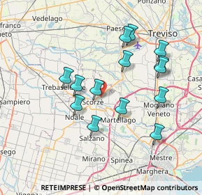 Mappa Via Tito Speri, 30037 Scorzè VE, Italia (6.97357)