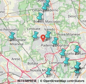 Mappa Via Curtatone, 20037 Paderno Dugnano MI, Italia (5.15071)