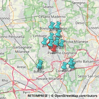 Mappa Via Custoza, 20037 Paderno Dugnano MI, Italia (2.566)