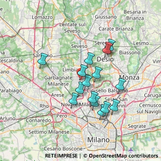 Mappa Via Custoza, 20037 Paderno Dugnano MI, Italia (6.152)