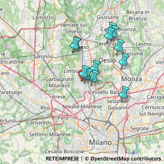 Mappa Via Custoza, 20037 Paderno Dugnano MI, Italia (6.2675)