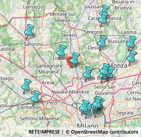Mappa Via Custoza, 20037 Paderno Dugnano MI, Italia (9.543)