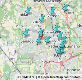 Mappa Via Custoza, 20037 Paderno Dugnano MI, Italia (1.76214)