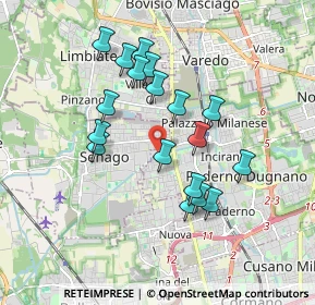 Mappa Via Custoza, 20037 Paderno Dugnano MI, Italia (1.60333)