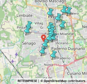 Mappa Via Custoza, 20037 Paderno Dugnano MI, Italia (1.538)