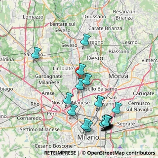 Mappa Via Valassina, 20037 Nova Milanese MB, Italia (9.7195)