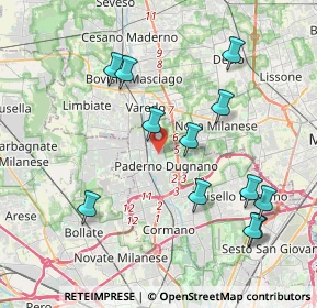 Mappa Via Valassina, 20037 Nova Milanese MB, Italia (4.17917)