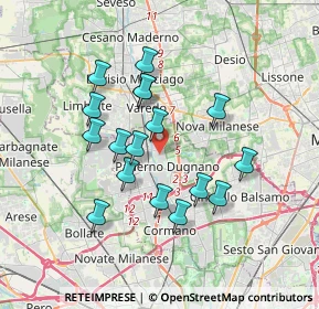 Mappa Via Valassina, 20037 Nova Milanese MB, Italia (3.12471)