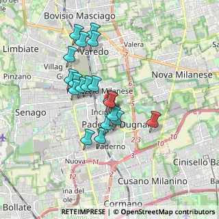 Mappa Via Valassina, 20037 Nova Milanese MB, Italia (1.53579)