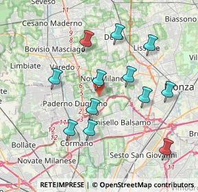 Mappa Via Privata Giovanni Gorlich, 20037 Paderno Dugnano MI, Italia (3.7225)