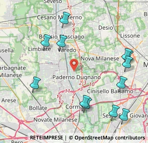 Mappa Via Valsesia, 20037 Paderno Dugnano MI, Italia (4.99083)