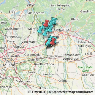 Mappa Via Emilio Baumann, 24040 Canonica d'Adda BG, Italia (7.01706)