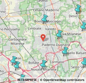 Mappa 20037 Senago MI, Italia (6.56833)